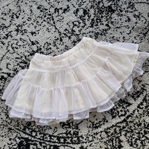 🎄 Pick 5 📦 Ivory Mesh Sparkle Skirt Kids 5 5T
